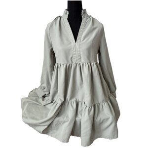 Forever 21 Sage Green Tiered Mini Dress